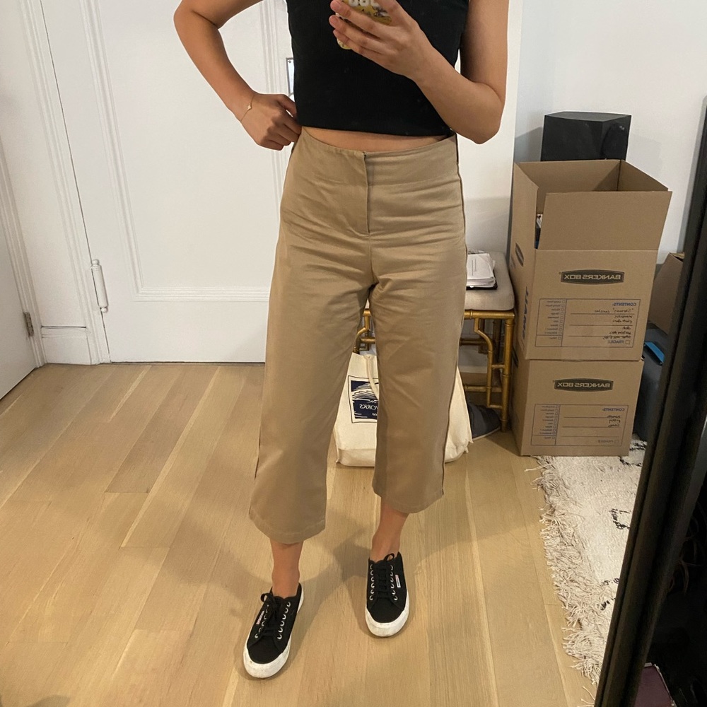 Marni cropped wide leg khakis
